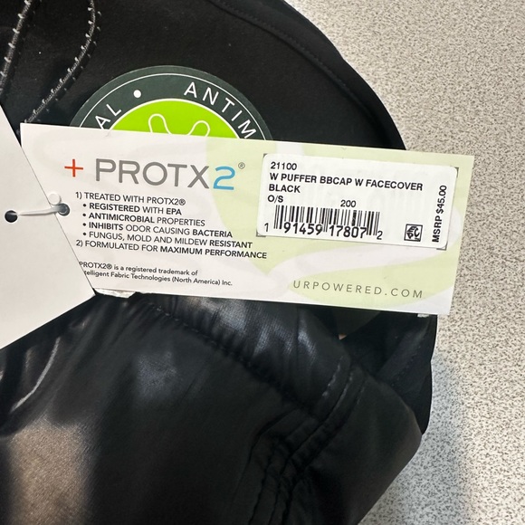 UR Wellness Puffer Cap with Face Cover, One Size, Black - Picture 7 of 8